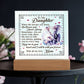 To My Daughter From Mom Be Brave Printed Square Shaped Acrylic Plaque-Express Your Love Gifts