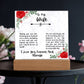To My Wife I Love You Forever and Always Printed Square Shaped Acrylic Plaque-Express Your Love Gifts