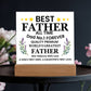 Best Father of All Time Printed Square Shaped Acrylic Plaque-Express Your Love Gifts