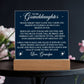 To Granddaughter From Grandpa Never That I Love You Printed Square Shaped Acrylic Plaque-Express Your Love Gifts
