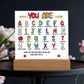Teacher's ABC Printed Square Shaped Acrylic Plaque-Express Your Love Gifts