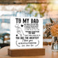 To My Dad So Much of Me Printed Square Shaped Acrylic Plaque-Express Your Love Gifts