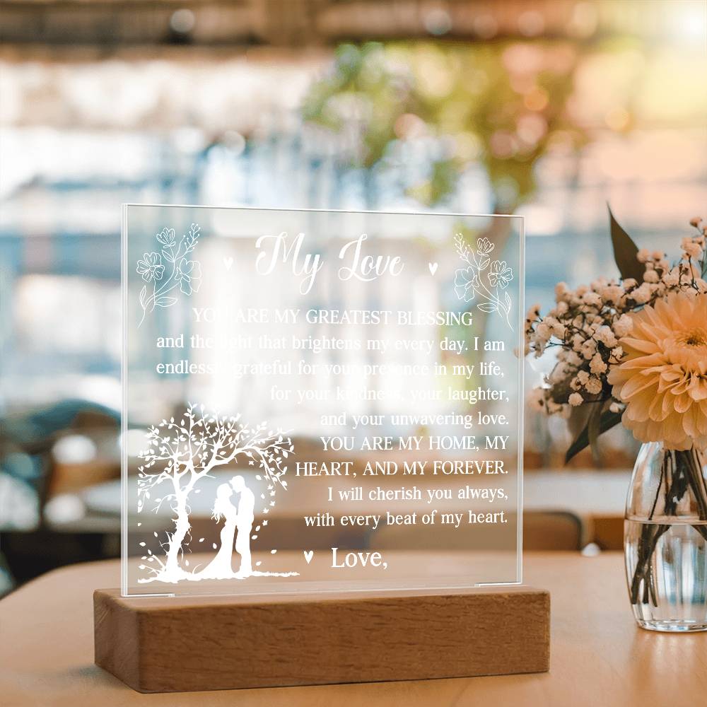 You Are My Greatest Blessing Printed Square Shaped Acrylic Plaque-Express Your Love Gifts