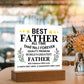 Best Father of All Time Printed Square Shaped Acrylic Plaque-Express Your Love Gifts