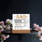 Dad Never Forget Printed Square Shaped Acrylic Plaque-Express Your Love Gifts