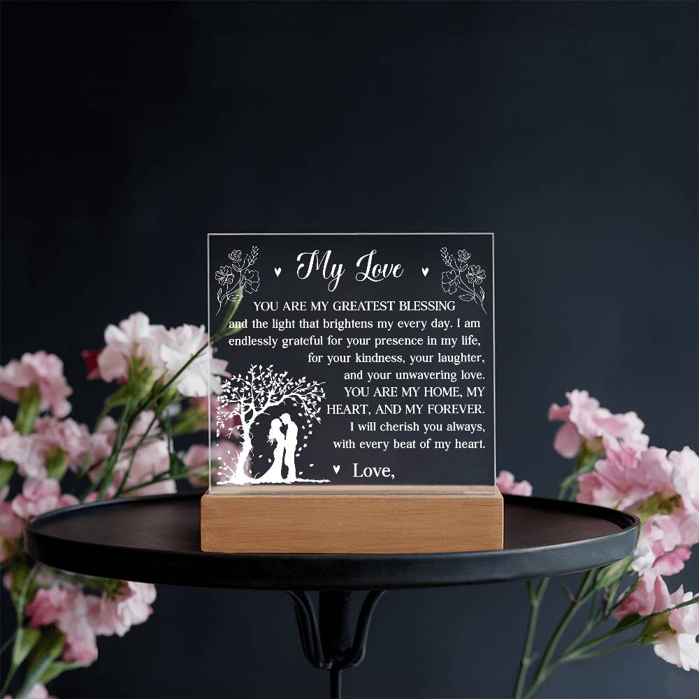 You Are My Greatest Blessing Printed Square Shaped Acrylic Plaque-Express Your Love Gifts