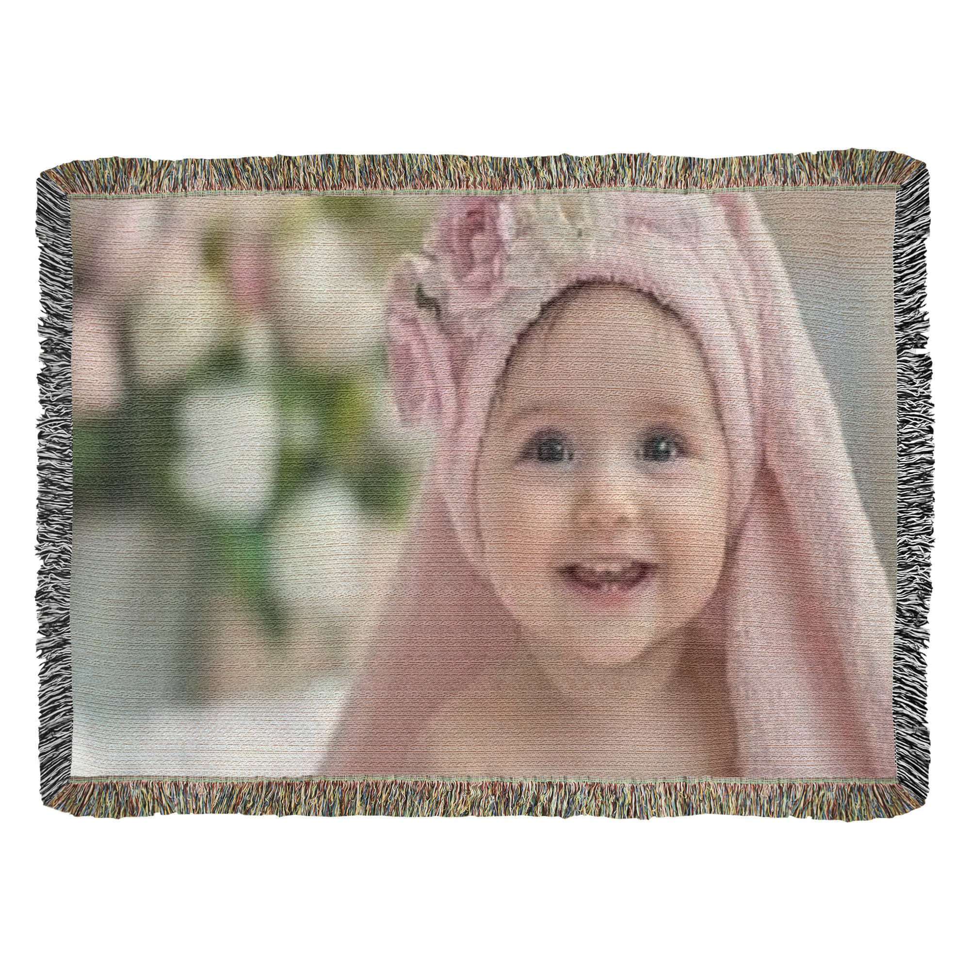 Personalized Upload Your Own Heirloom Photo Woven Blanket-Express Your Love Gifts