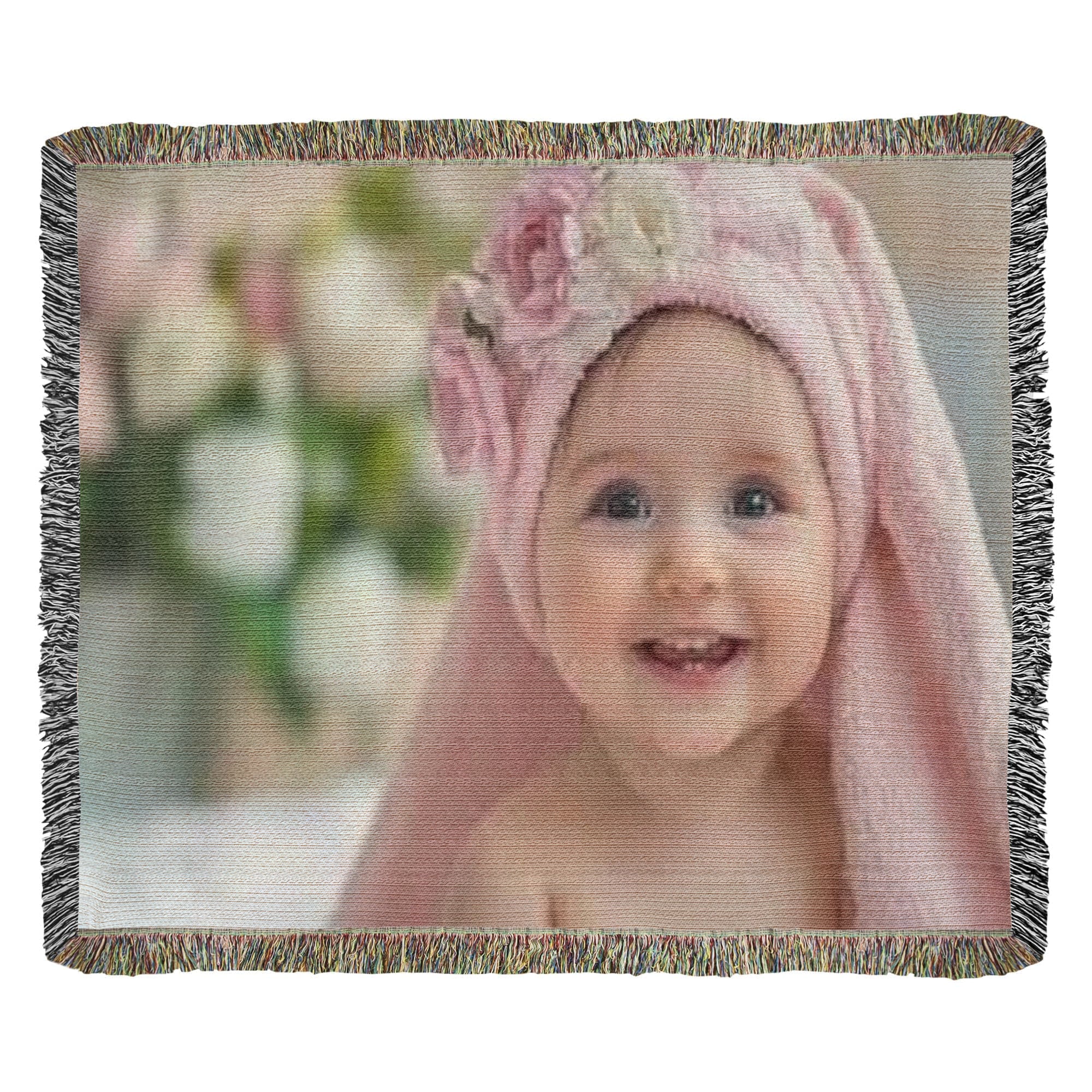 Personalized Upload Your Own Heirloom Photo Woven Blanket-Express Your Love Gifts