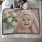 Personalized Upload Your Own Heirloom Photo Woven Blanket-Express Your Love Gifts