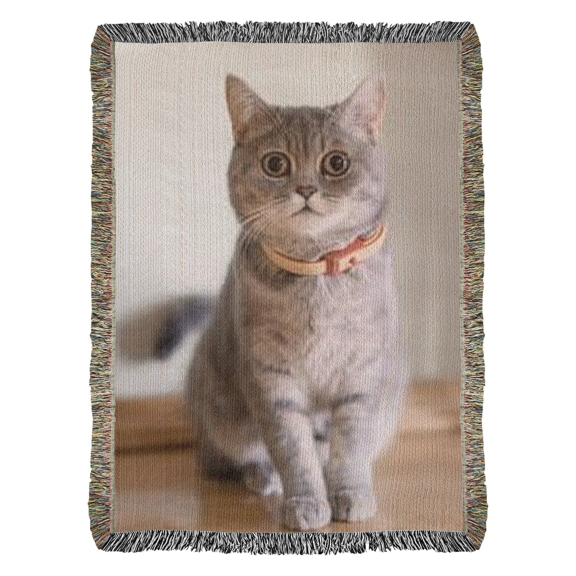 Personlaized Upload Your Own Portrait Heirloom Photo Woven Blanket-Express Your Love Gifts