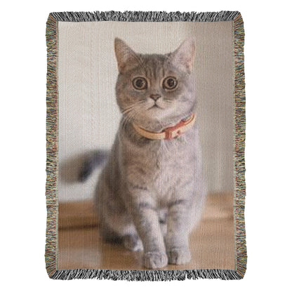 Personlaized Upload Your Own Portrait Heirloom Photo Woven Blanket-Express Your Love Gifts