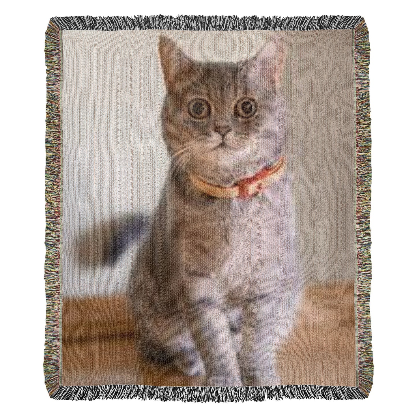 Personlaized Upload Your Own Portrait Heirloom Photo Woven Blanket-Express Your Love Gifts