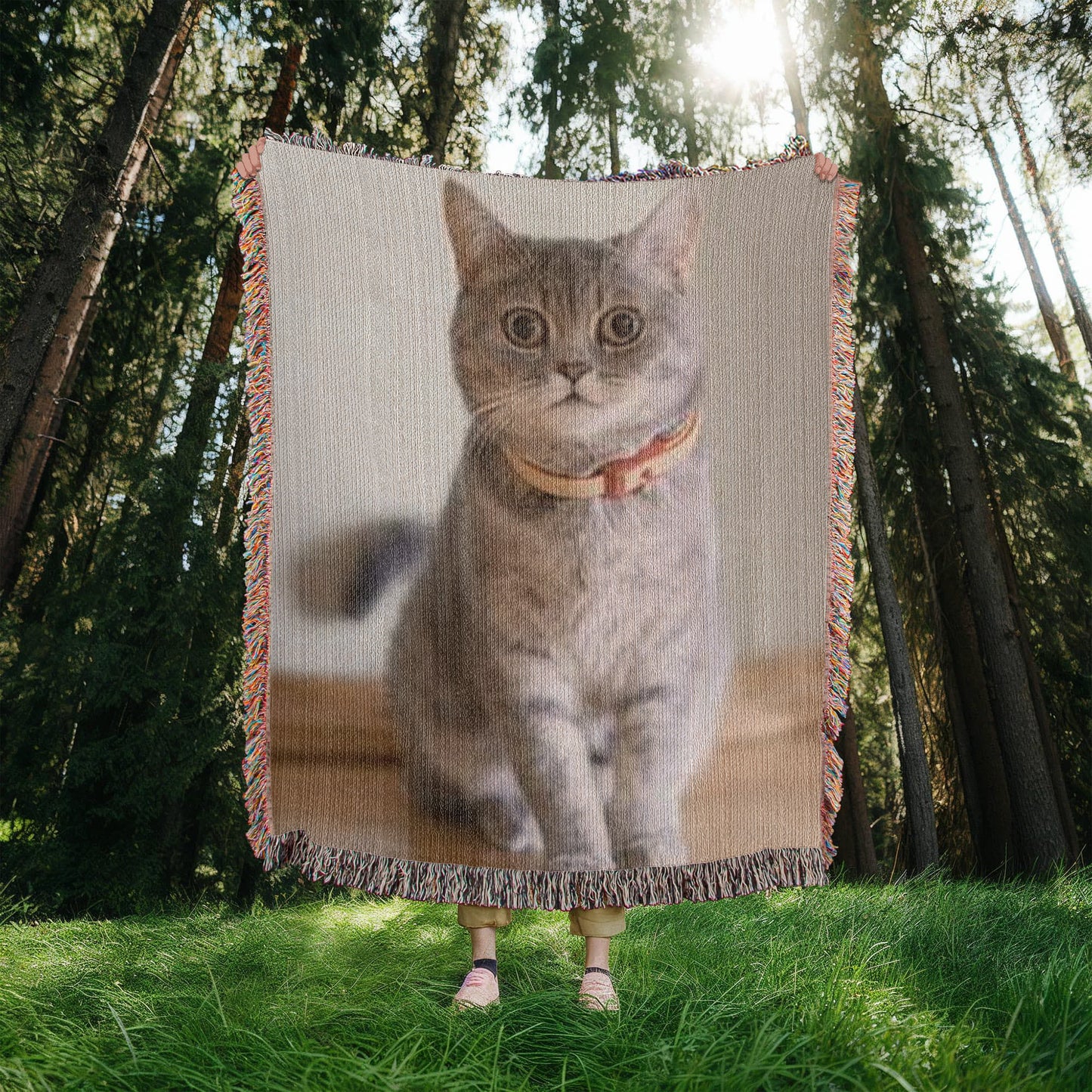 Personlaized Upload Your Own Portrait Heirloom Photo Woven Blanket-Express Your Love Gifts