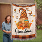 Personalized Heirloom Artwork Woven Blanket Gnome Grandma-Express Your Love Gifts