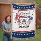 Personalized Heirloom Artwork Woven Blanket God Bless America-Express Your Love Gifts
