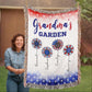 Personalized Heirloom Artwork Woven Blanket Grandma's Garden-Express Your Love Gifts