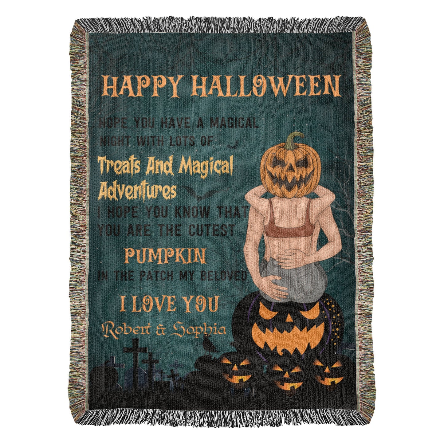 Personalized Heirloom Artwork Woven Blanket Treats and Magical Adventure-Express Your Love Gifts