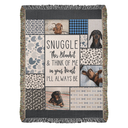 Personalized Heirloom Artwork Woven Blanket Snuggle-Express Your Love Gifts