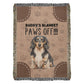 Heirloom Artwork Woven Blanket Paws Off-Express Your Love Gifts