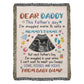 Personalized Heirloom Artwork Woven Blanket Dear Daddy From Baby Bump-Express Your Love Gifts