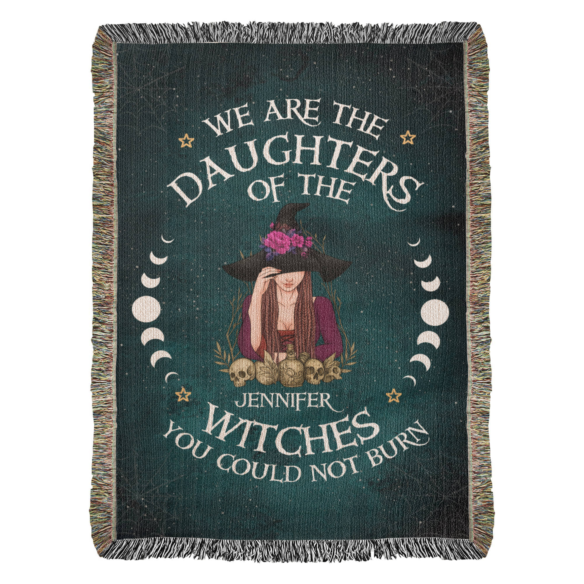 Personalized Heirloom Artwork Woven Blanket Daughters of the Withces-Express Your Love Gifts