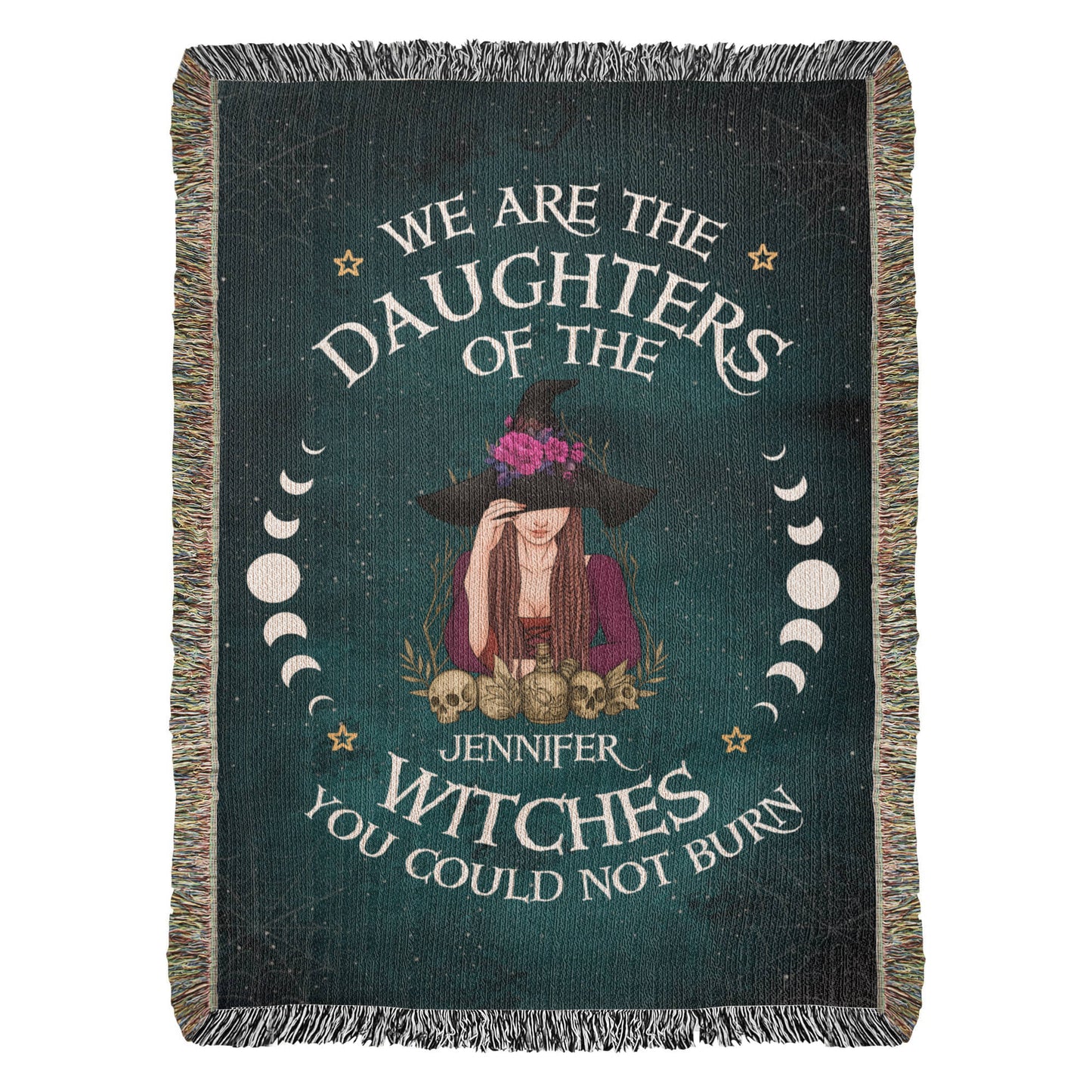 Personalized Heirloom Artwork Woven Blanket Daughters of the Withces-Express Your Love Gifts