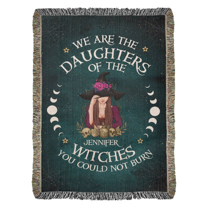 Personalized Heirloom Artwork Woven Blanket Daughters of the Withces-Express Your Love Gifts