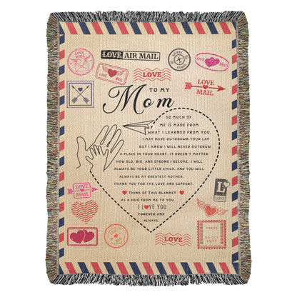Personalized Heirloom Artwork Woven Blanket Love Mail-Express Your Love Gifts