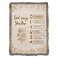 Personalized Heirloom Artwork Woven Blanket God Says You Are-Express Your Love Gifts