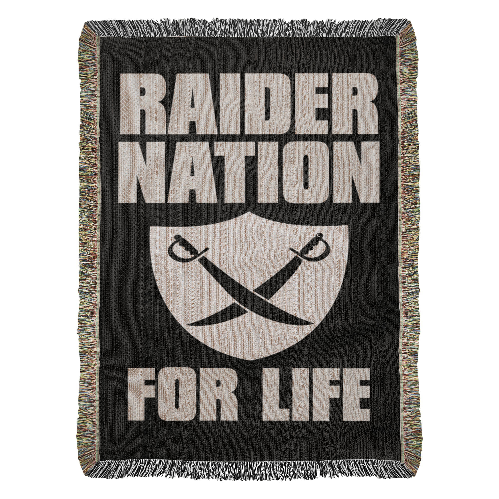 Raider Nation For Life Heirloom Artwork Woven Blanket-Express Your Love Gifts