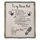 Personalized Heirloom Artwork Woven Blanket Bonus Dad-Express Your Love Gifts