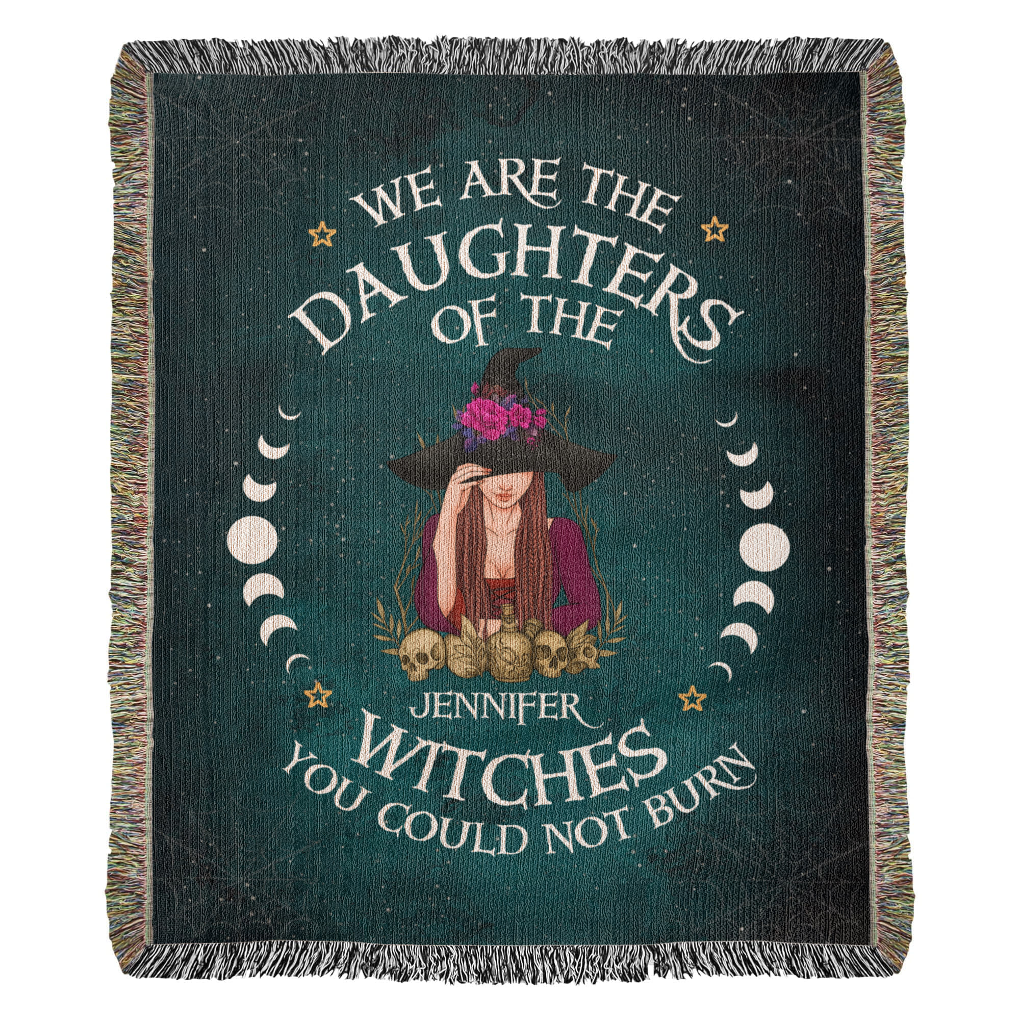Personalized Heirloom Artwork Woven Blanket Daughters of the Withces-Express Your Love Gifts