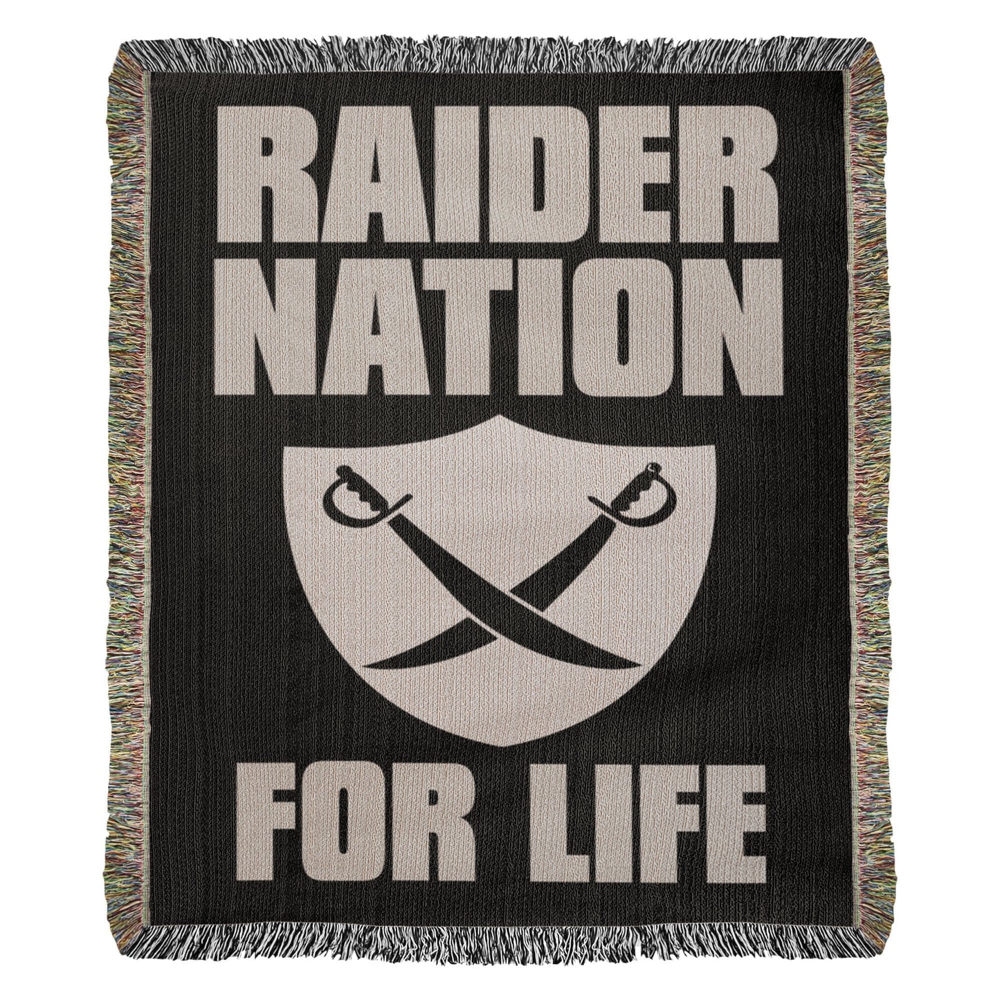 Raider Nation For Life Heirloom Artwork Woven Blanket-Express Your Love Gifts