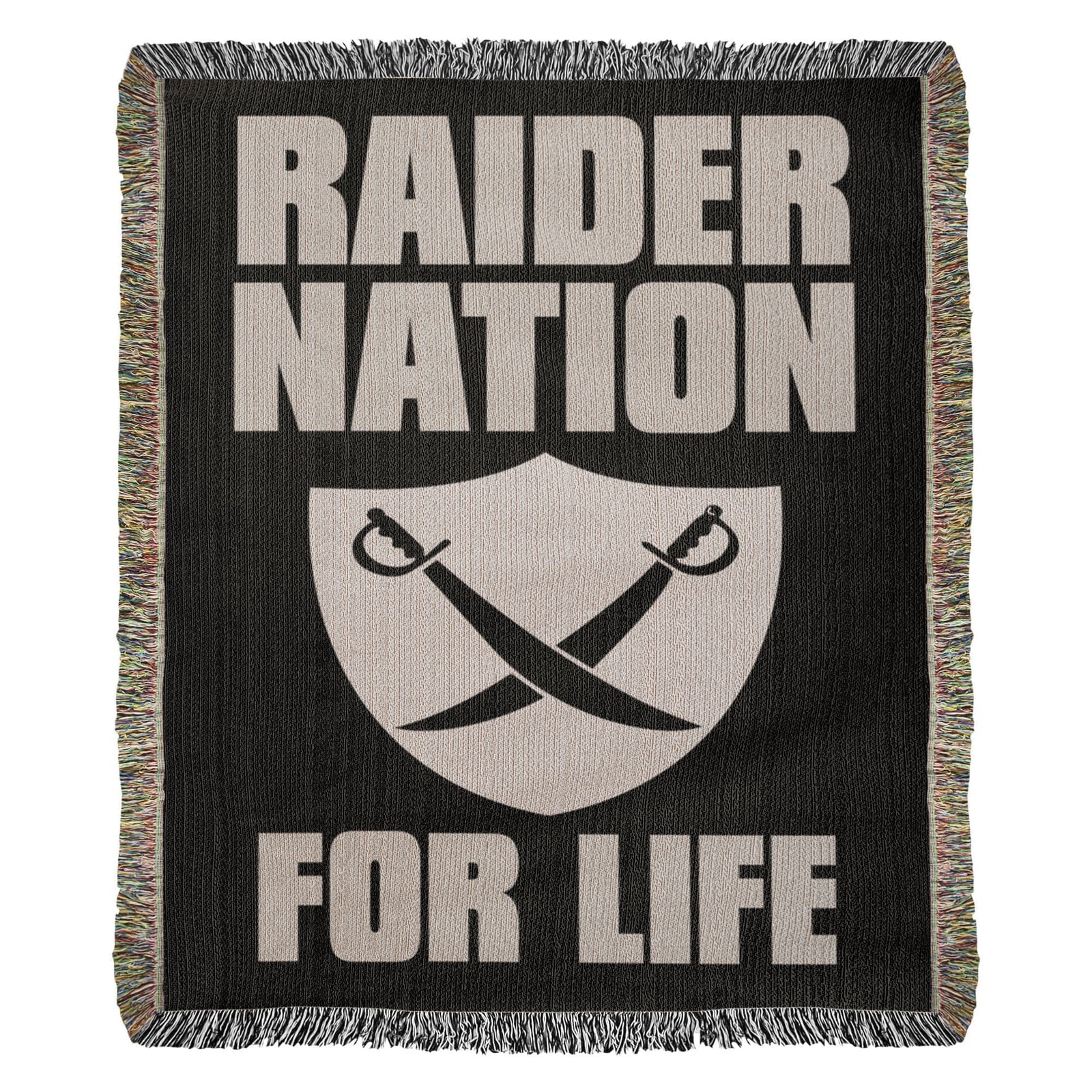 Raider Nation For Life Heirloom Artwork Woven Blanket-Express Your Love Gifts
