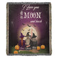 Personalized Heirloom Artwork Woven Blanket I Love You to The Moon and Back-Express Your Love Gifts