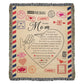 Personalized Heirloom Artwork Woven Blanket Love Mail-Express Your Love Gifts