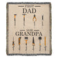 Personalized Heirloom Artwork Woven Blanket First Dad Now Grandpa-Express Your Love Gifts