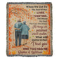 Personalized Heirloom Artwork Woven Blanket I Had You and Me-Express Your Love Gifts