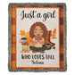 Personalized Heirloom Artwork Woven Blanket Just a Girl-Express Your Love Gifts