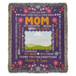 Personalized Heirloom Artwork Woven Blanket I Love You Mom-Express Your Love Gifts