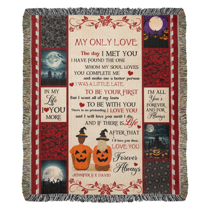 Personalized Heirloom Artwork Woven Blanket My Only Love-Express Your Love Gifts