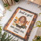 Personalized Heirloom Artwork Woven Blanket Just a Girl-Express Your Love Gifts