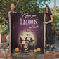 Personalized Heirloom Artwork Woven Blanket I Love You to The Moon and Back-Express Your Love Gifts