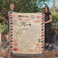 Personalized Heirloom Artwork Woven Blanket Love Mail-Express Your Love Gifts