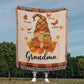 Personalized Heirloom Artwork Woven Blanket Gnome Grandma-Express Your Love Gifts