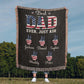 Personalized Heirloom Artwork Woven Blanket Best Dad Ever Just Ask-Express Your Love Gifts