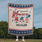 Personalized Heirloom Artwork Woven Blanket God Bless America-Express Your Love Gifts
