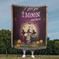 Personalized Heirloom Artwork Woven Blanket I Love You to The Moon and Back-Express Your Love Gifts