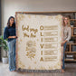 Personalized Heirloom Artwork Woven Blanket God Says You Are-Express Your Love Gifts