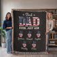 Personalized Heirloom Artwork Woven Blanket Best Dad Ever Just Ask-Express Your Love Gifts